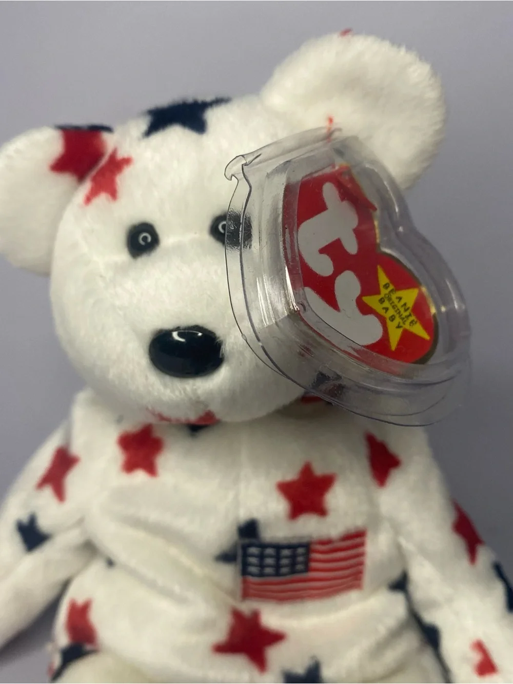 RARE RETIRED TY BEANIE BABY “GLORY” 1998 Americana Patriotic USA Bear